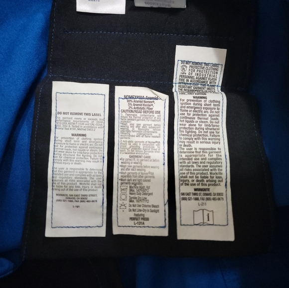 Workrite FR Royal Blue Flame Resistant 7.5 oz Nomex Work Pants Size 38×29 - Picture 3 of 5